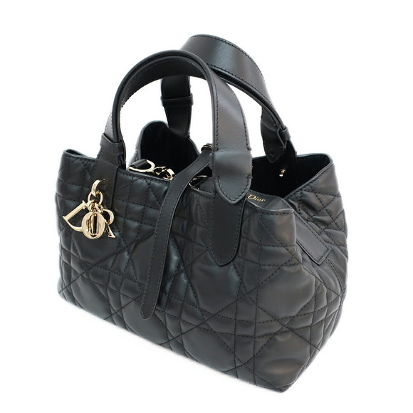 Dior Toujours Small Handbag Macro Cannage Calfskin Black - Picture 8 of 9